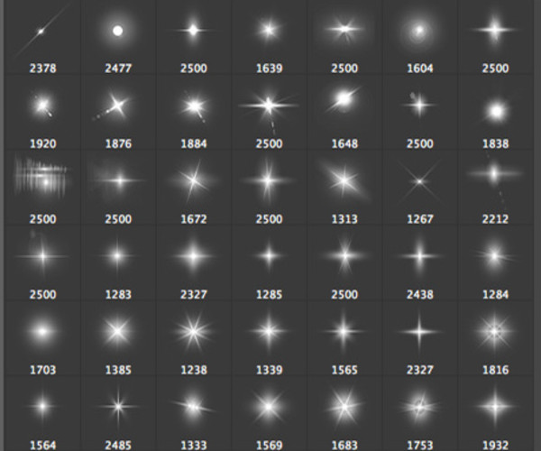ArtStation 42 Lens Flare & Stars Brushes Brushes